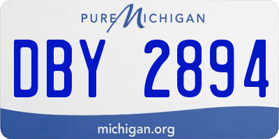 MI license plate DBY2894
