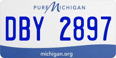 MI license plate DBY2897