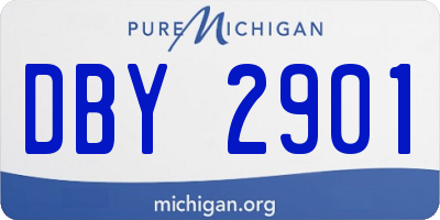 MI license plate DBY2901