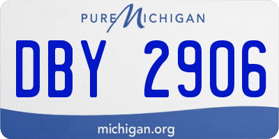 MI license plate DBY2906