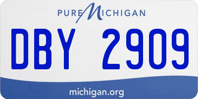 MI license plate DBY2909