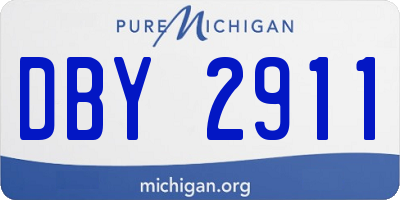 MI license plate DBY2911