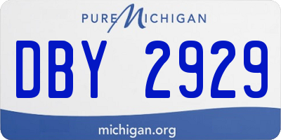 MI license plate DBY2929
