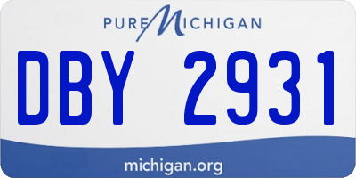 MI license plate DBY2931