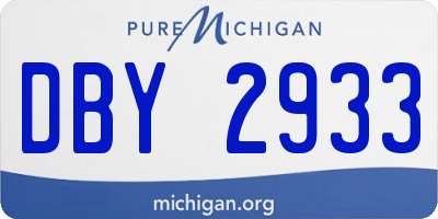 MI license plate DBY2933