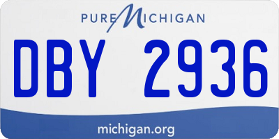 MI license plate DBY2936