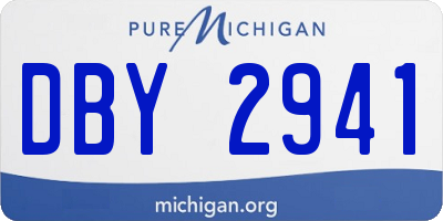 MI license plate DBY2941