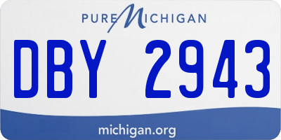 MI license plate DBY2943