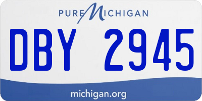 MI license plate DBY2945