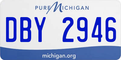 MI license plate DBY2946