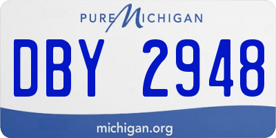 MI license plate DBY2948