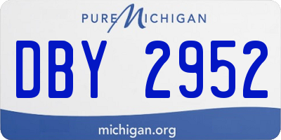 MI license plate DBY2952