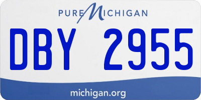 MI license plate DBY2955