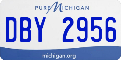 MI license plate DBY2956