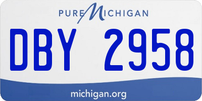 MI license plate DBY2958
