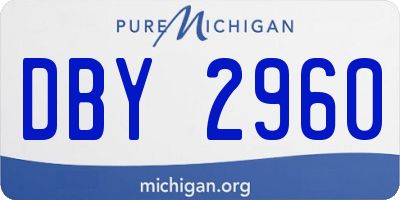 MI license plate DBY2960