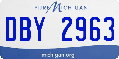 MI license plate DBY2963