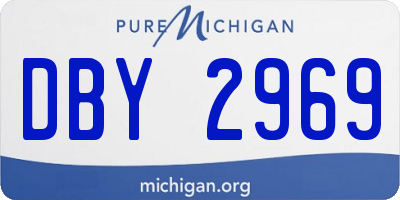 MI license plate DBY2969