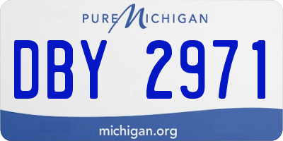 MI license plate DBY2971