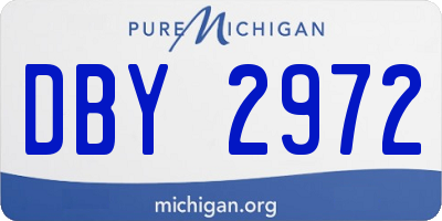MI license plate DBY2972
