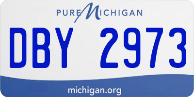 MI license plate DBY2973