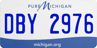 MI license plate DBY2976