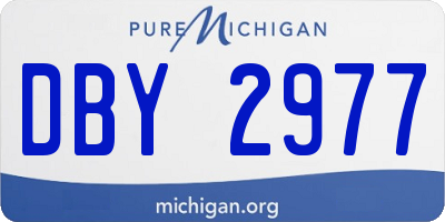 MI license plate DBY2977