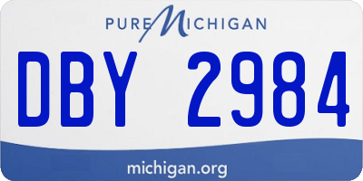 MI license plate DBY2984