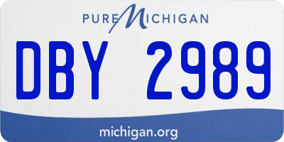 MI license plate DBY2989