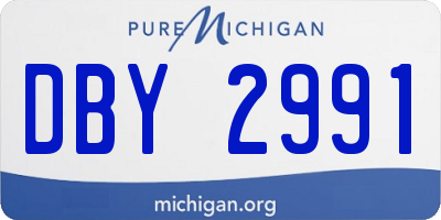 MI license plate DBY2991
