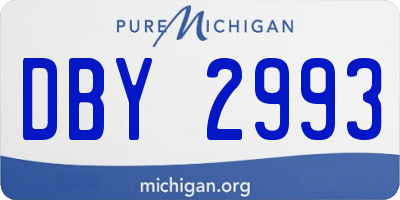 MI license plate DBY2993
