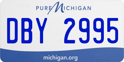 MI license plate DBY2995