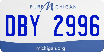 MI license plate DBY2996