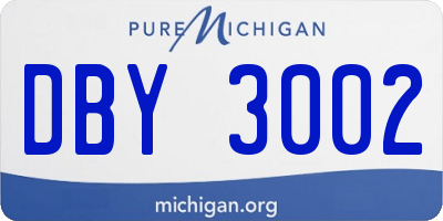 MI license plate DBY3002