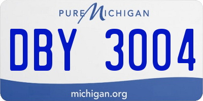 MI license plate DBY3004