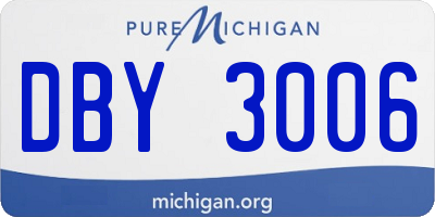MI license plate DBY3006