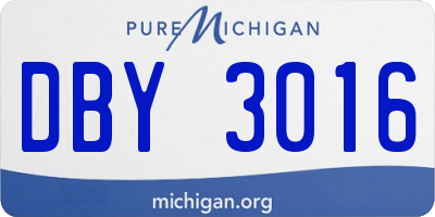 MI license plate DBY3016