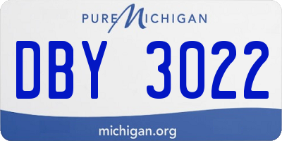 MI license plate DBY3022