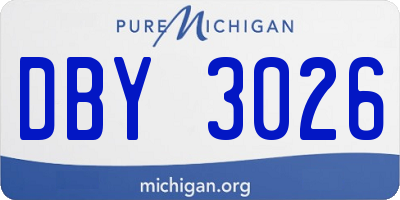 MI license plate DBY3026