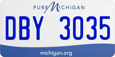 MI license plate DBY3035