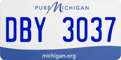 MI license plate DBY3037