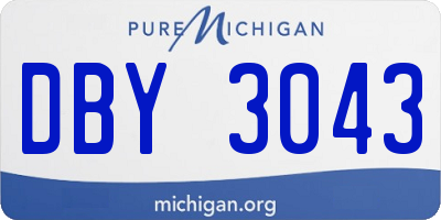 MI license plate DBY3043