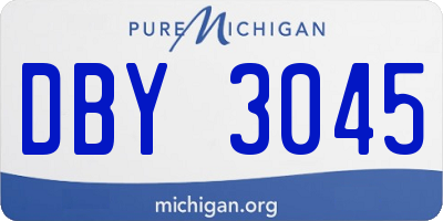 MI license plate DBY3045