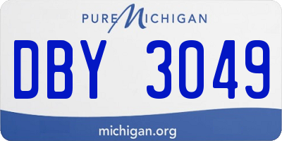 MI license plate DBY3049