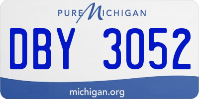 MI license plate DBY3052