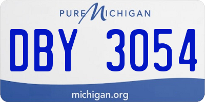MI license plate DBY3054