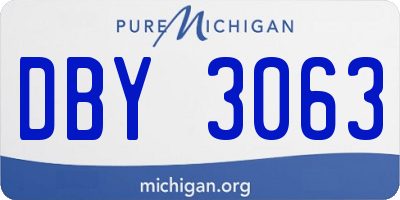 MI license plate DBY3063