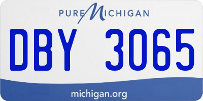 MI license plate DBY3065