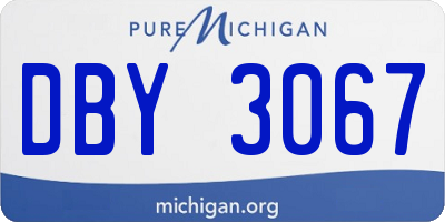 MI license plate DBY3067