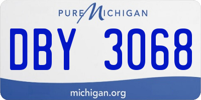 MI license plate DBY3068